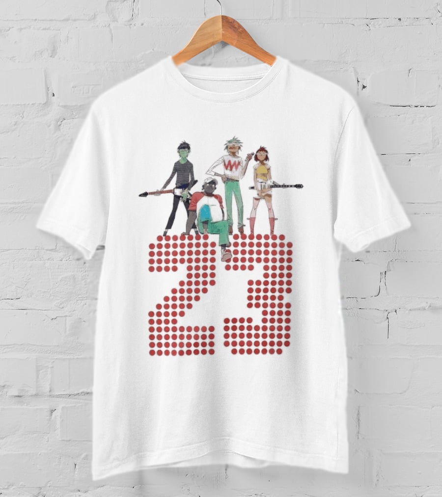Hot Topic Gorillaz Band 23 Group Red Dots T-Shirt