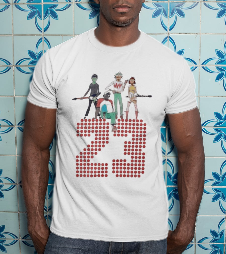 Hot Topic Gorillaz Band 23 Group Red Dots T-Shirt