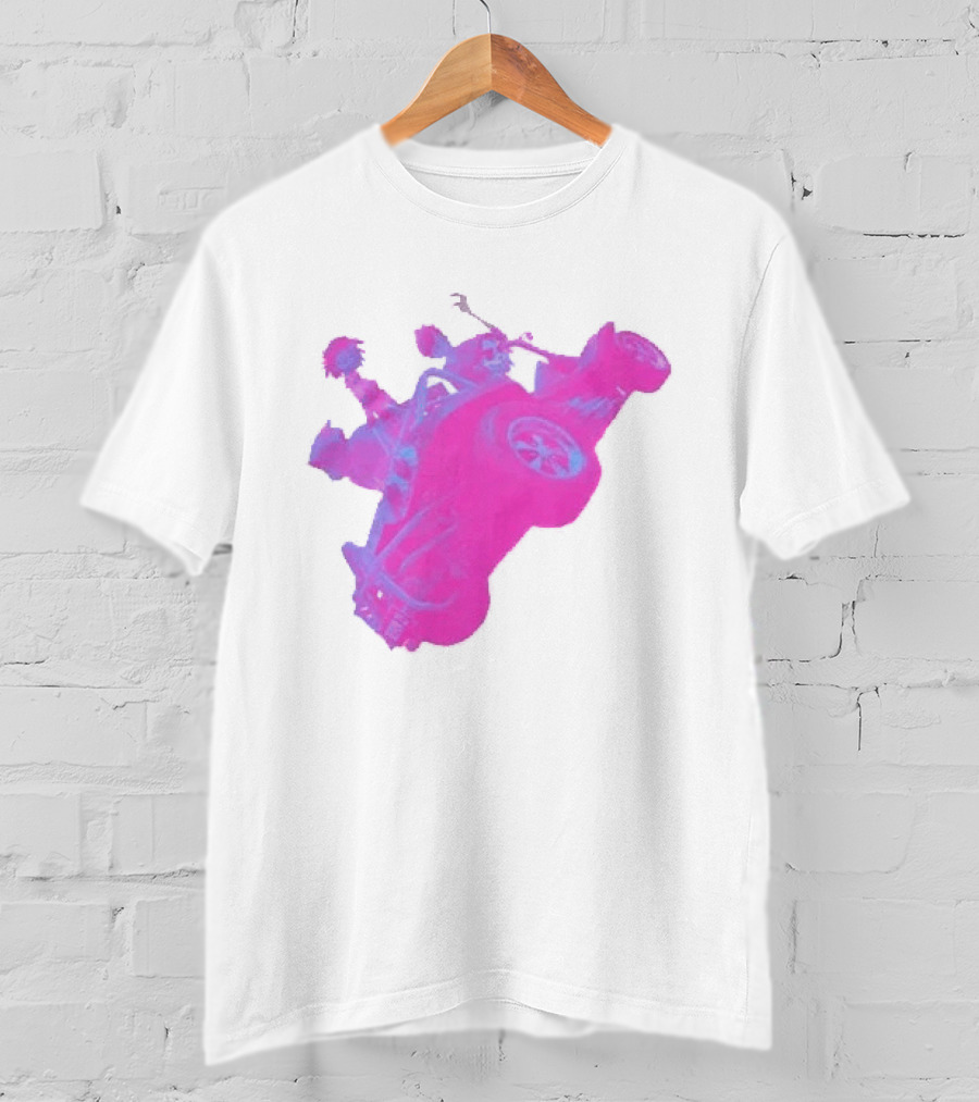 Hot Topic Gorillaz Neon Buggy Pink Blue Vehicle T-Shirt