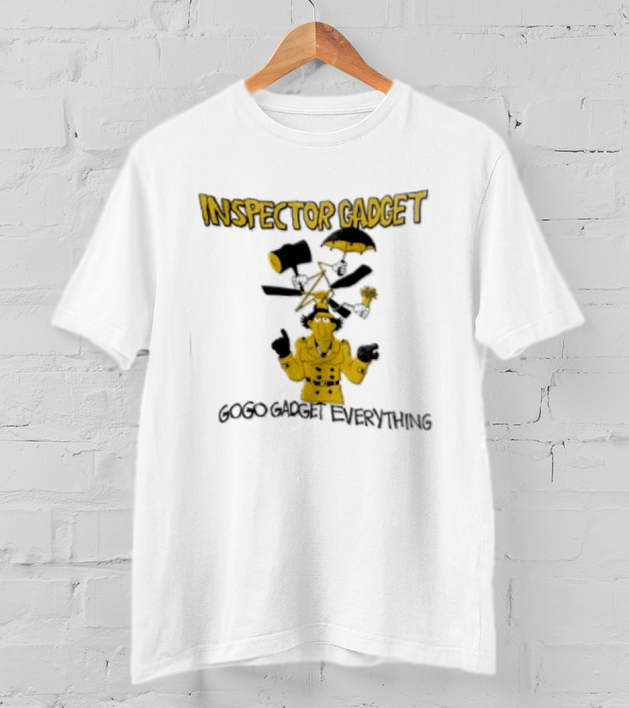 Inspector Gadget GoGo Gadget Everything Phrases And Iconic Imagery From The Classic Animated Series T-Shirt