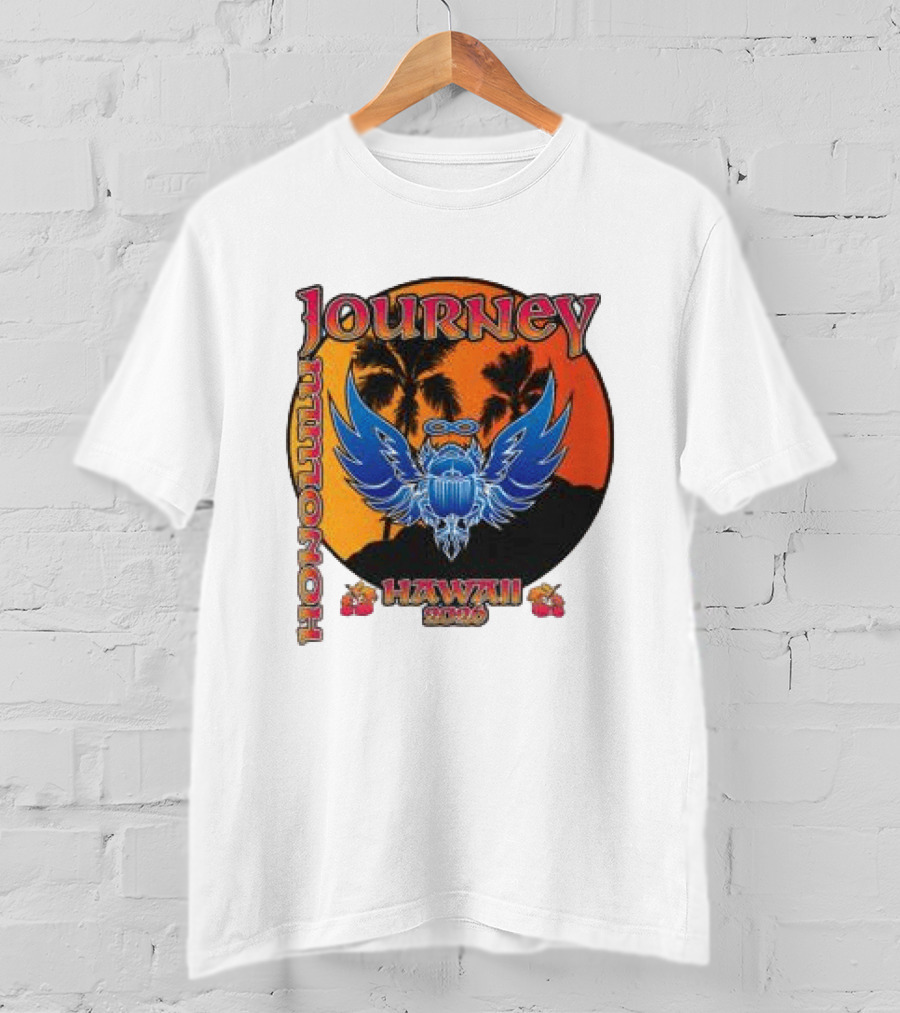 Journey Hawaii 2020 Event Vintage Style Palm Tree And Scarab T-Shirt