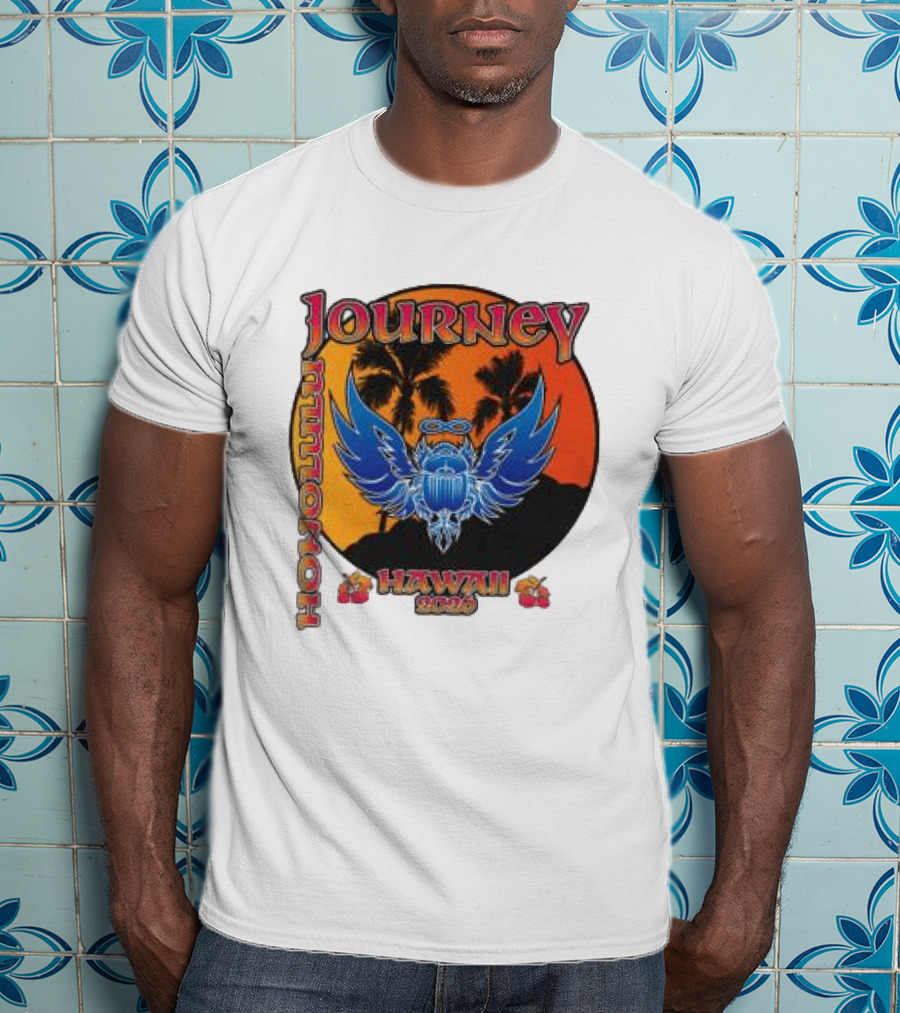 Journey Hawaii 2020 Event Vintage Style Palm Tree And Scarab T-Shirt