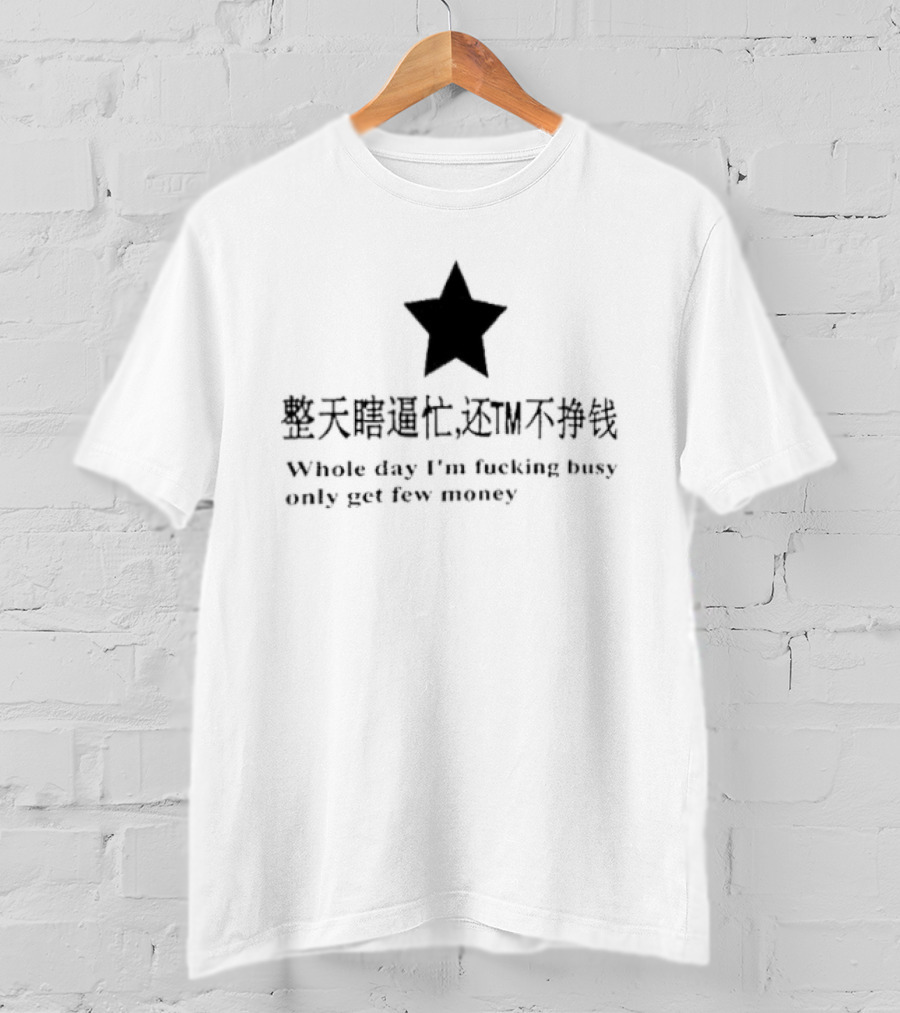 Whole Day I'm Fucking Busy Only Get Few Money Star T-Shirt