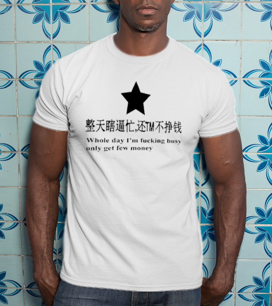 Whole Day I'm Fucking Busy Only Get Few Money Star T-Shirt