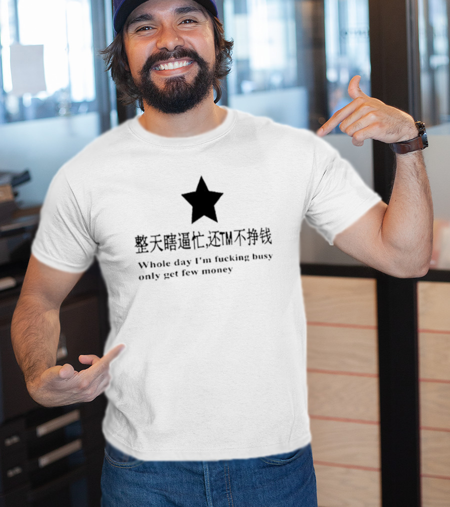 Whole Day I'm Fucking Busy Only Get Few Money Star T-Shirt