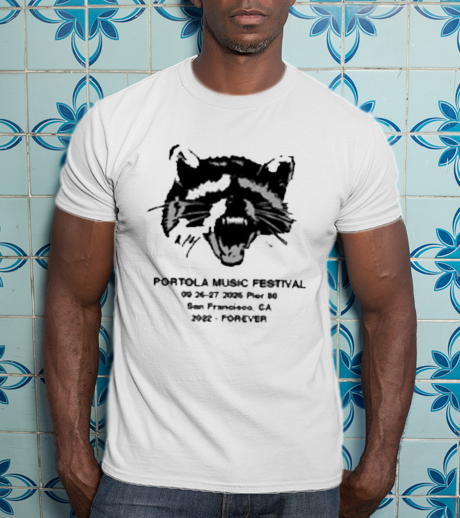 Portola Music Festival Forever Feral 2026 Lineup Cat T-Shirt