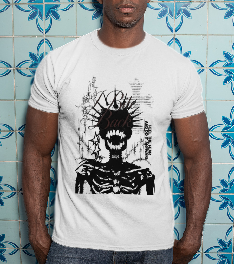 Swixxz Bite Back Jumbo Skeleton Cross T-Shirt