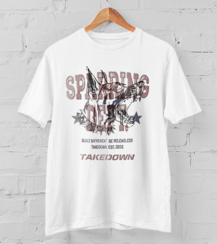 Takedown Sparring Dept Snarling Dog Be Relentless Est 2006 Built Different T-Shirt