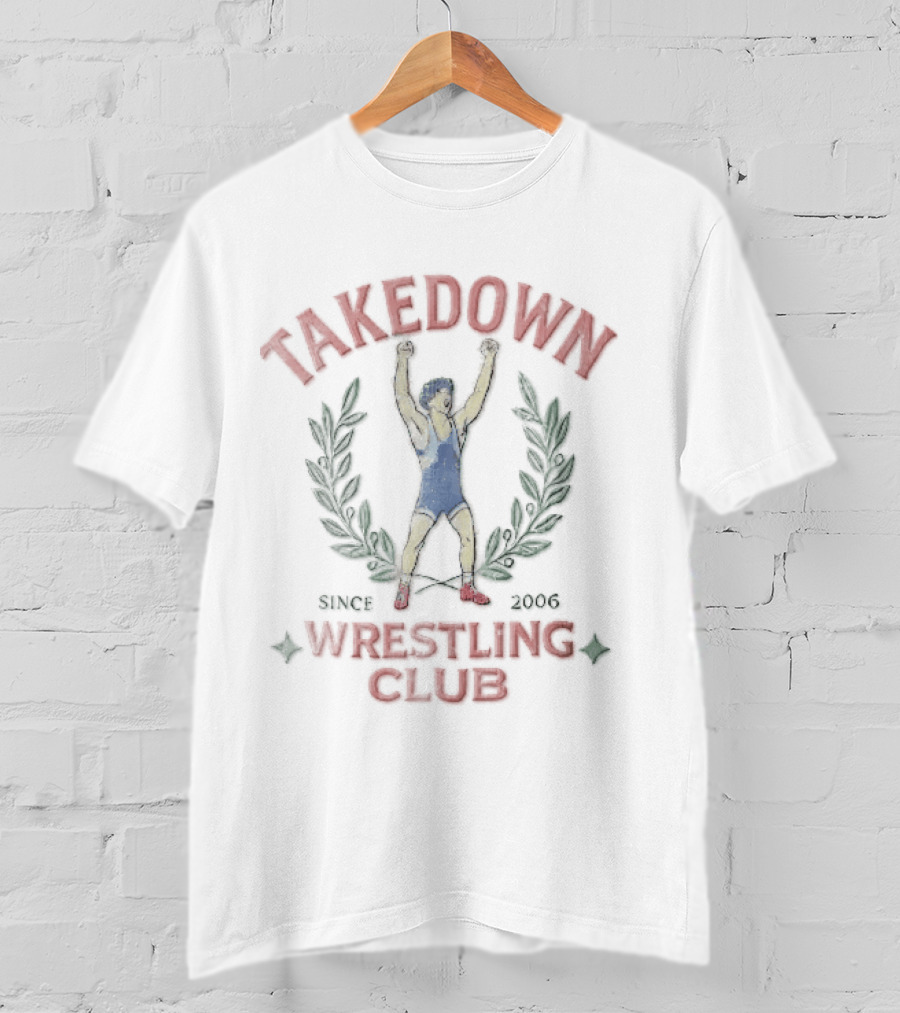 Takedown Wrestling Club Vintage Athlete Laurel Since 2006 T-Shirt