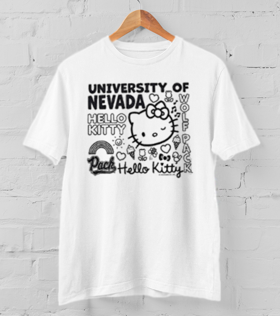 University Of Nevada Hello Kitty Wolf Pack Collegiate Collaboration T-Shirt