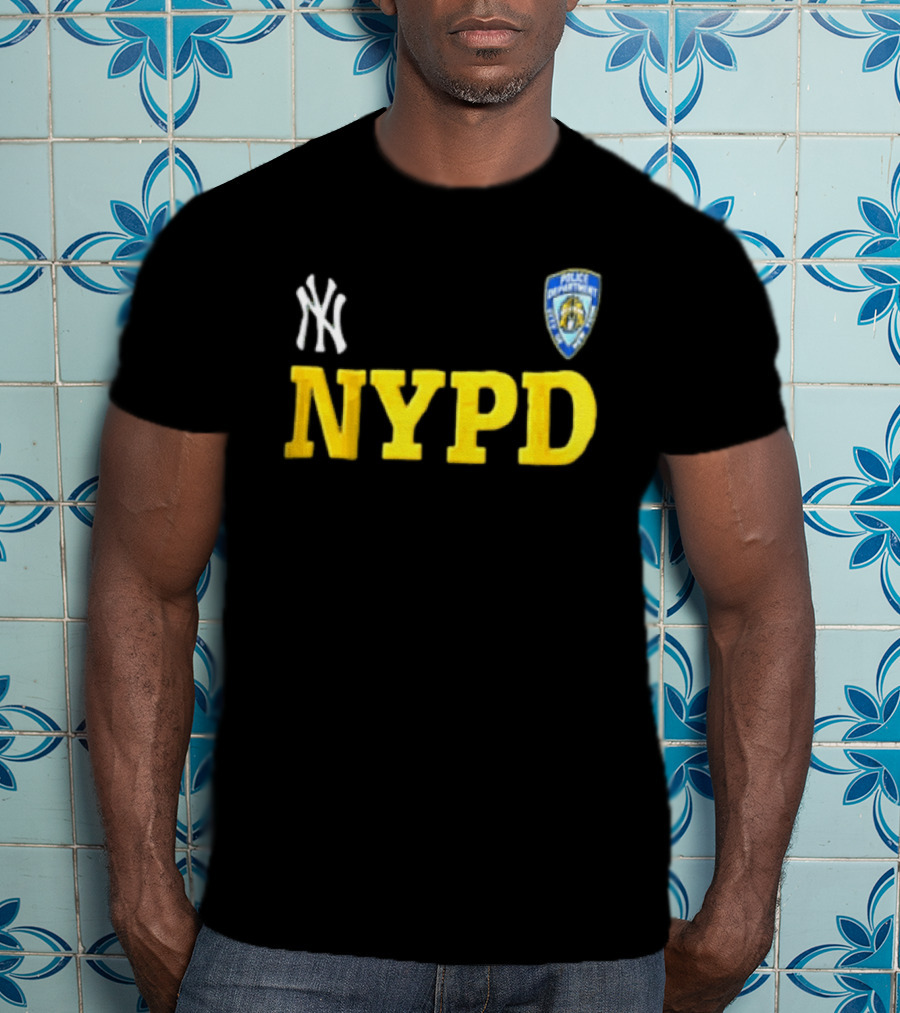 2026 New York Yankees NYPD Collaboration NY Logo And Police T-Shirt