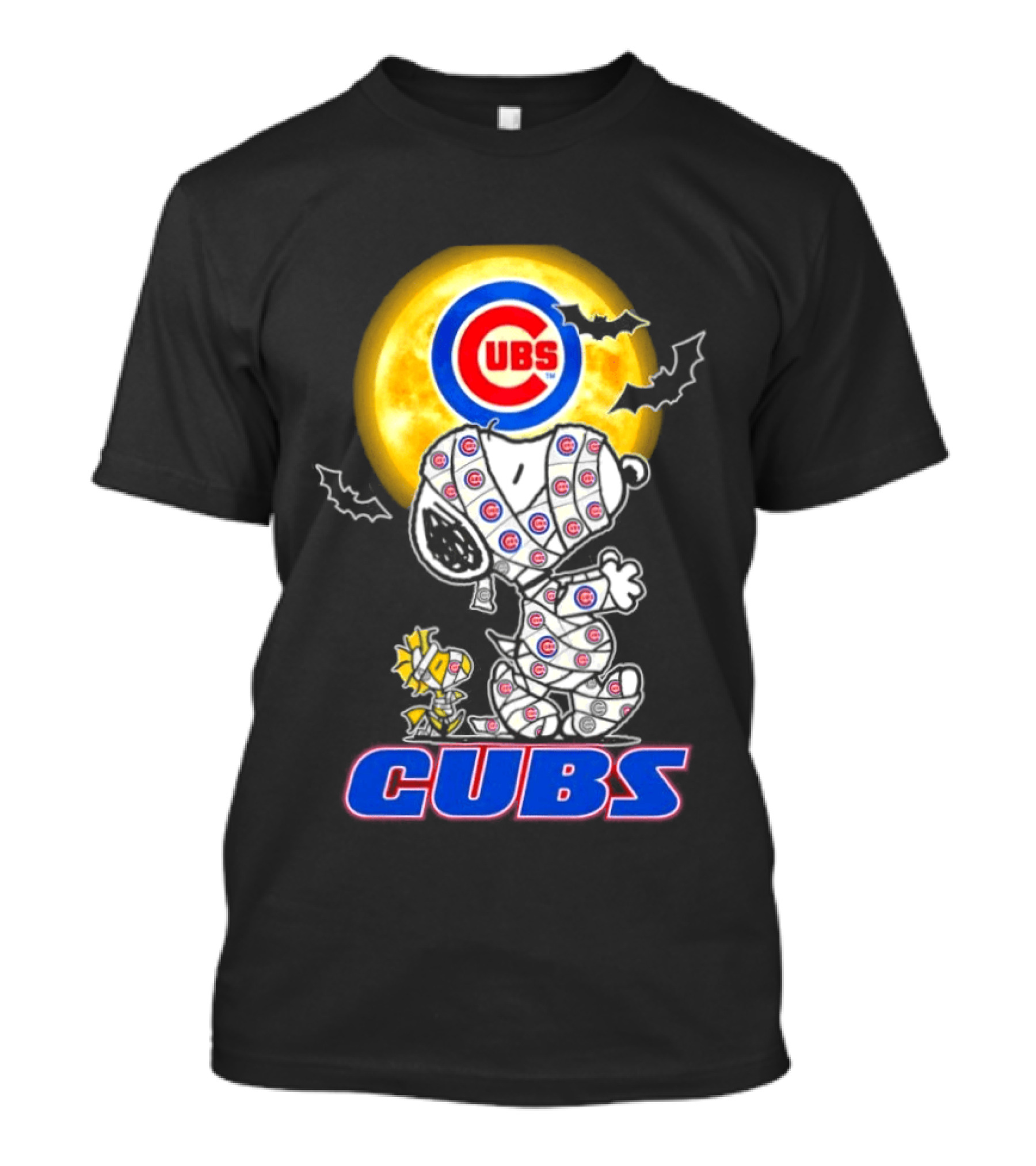 Chicago Cubs Snoopy Woodstock Halloween Mummy Cosplay T-Shirt