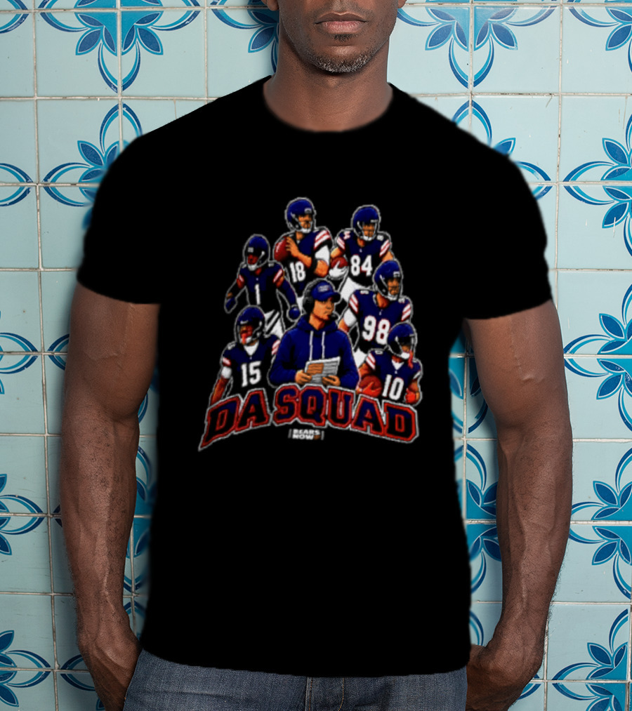 Da Squad Bears Now Team Players Huddle Formation T-Shirt