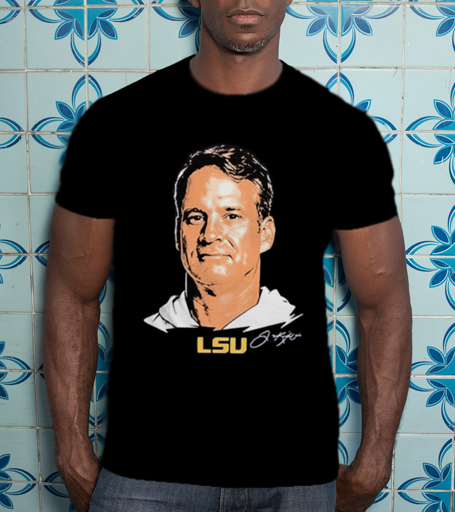 Lane Kiffin LSU Tigers Signature Big Head T-Shirt