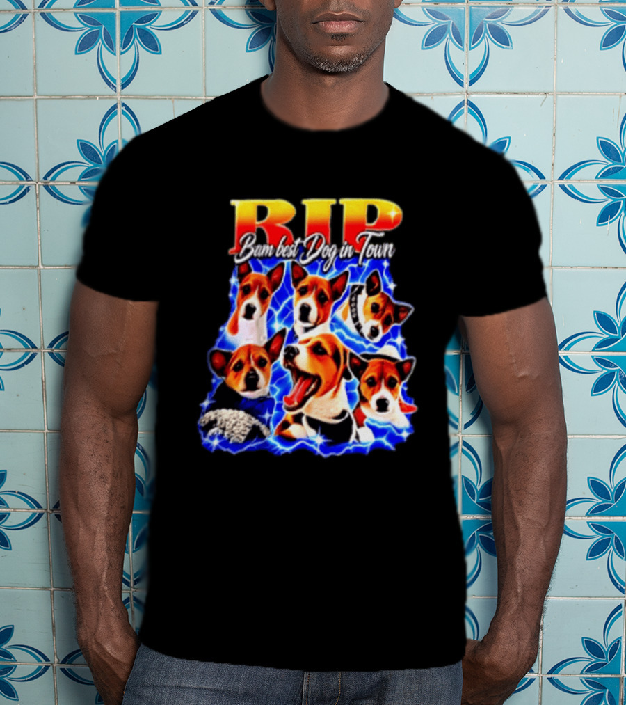 RIP Bam Best Dog In Town Jack Russells Lightning T-Shirt