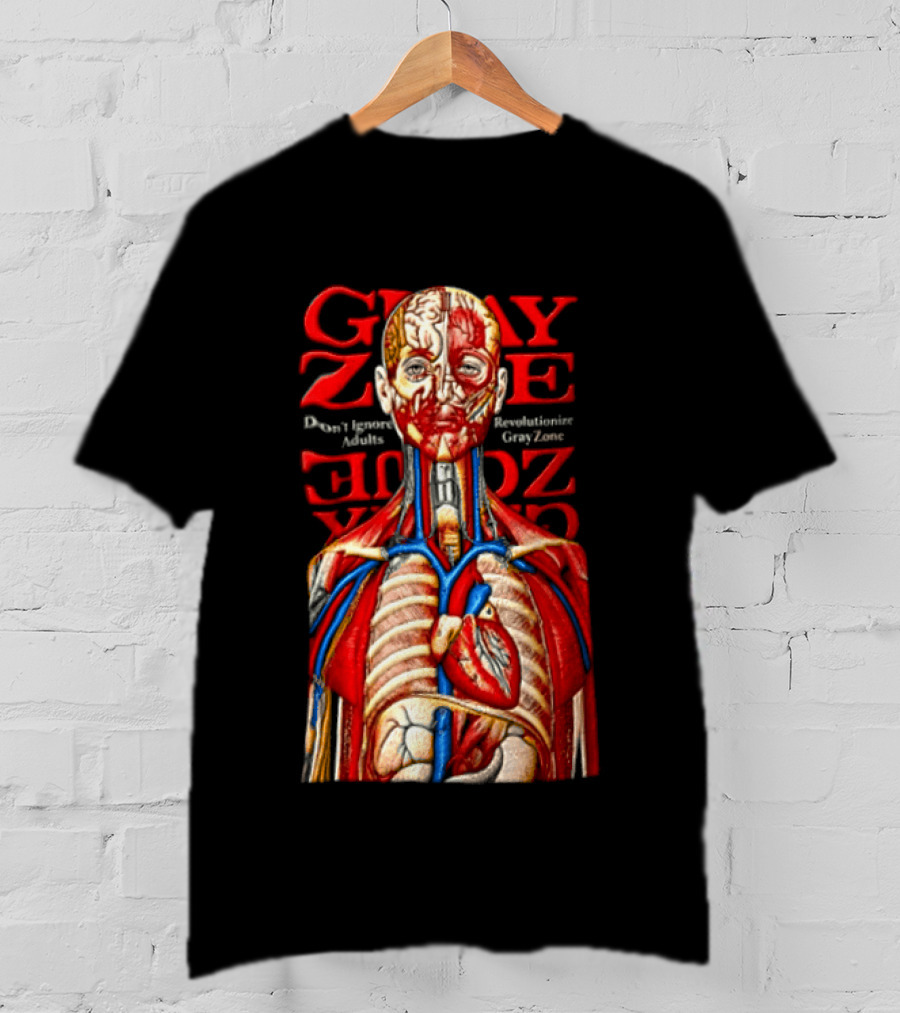 Grayzone Dont Ignore Revolutionize Anatomical Human Body Diagram T-Shirt