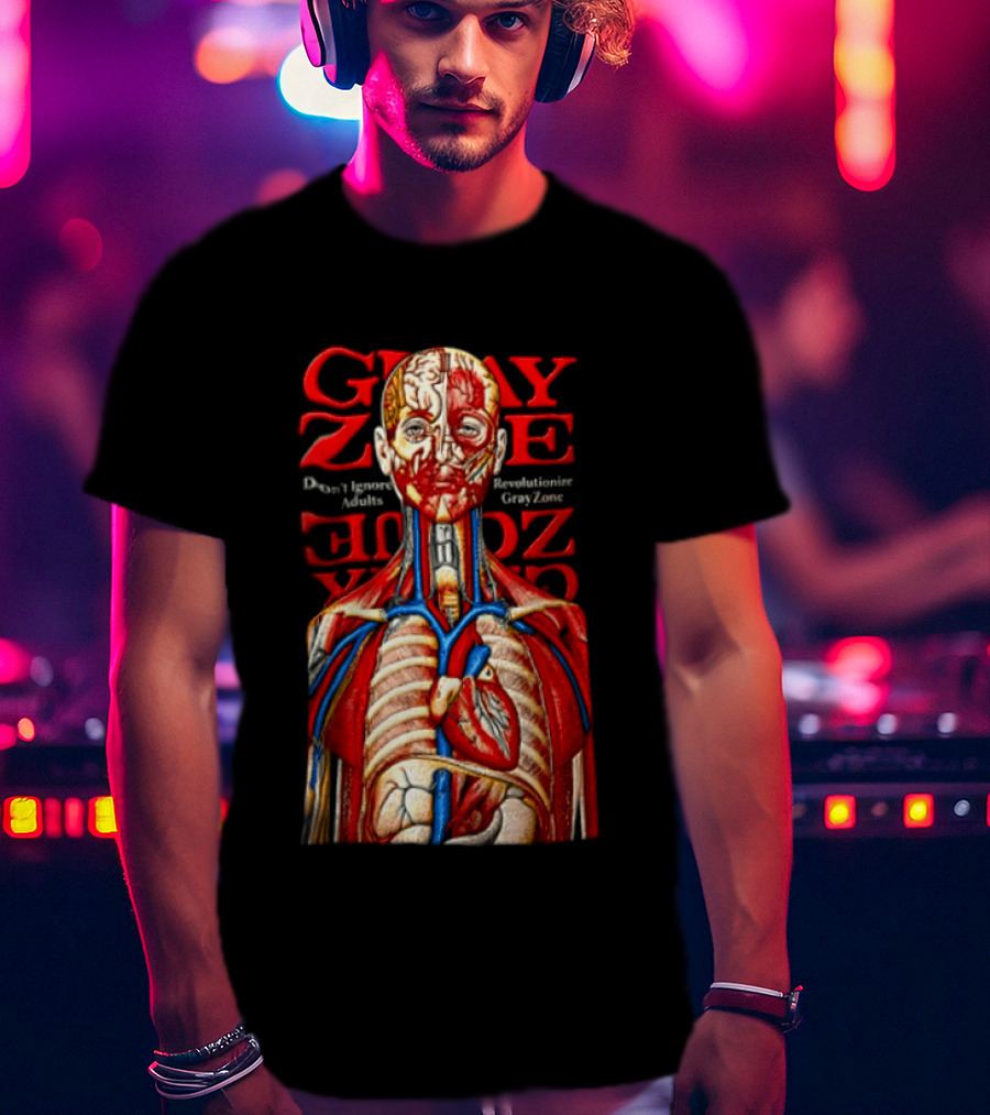 Grayzone Dont Ignore Revolutionize Anatomical Human Body Diagram T-Shirt