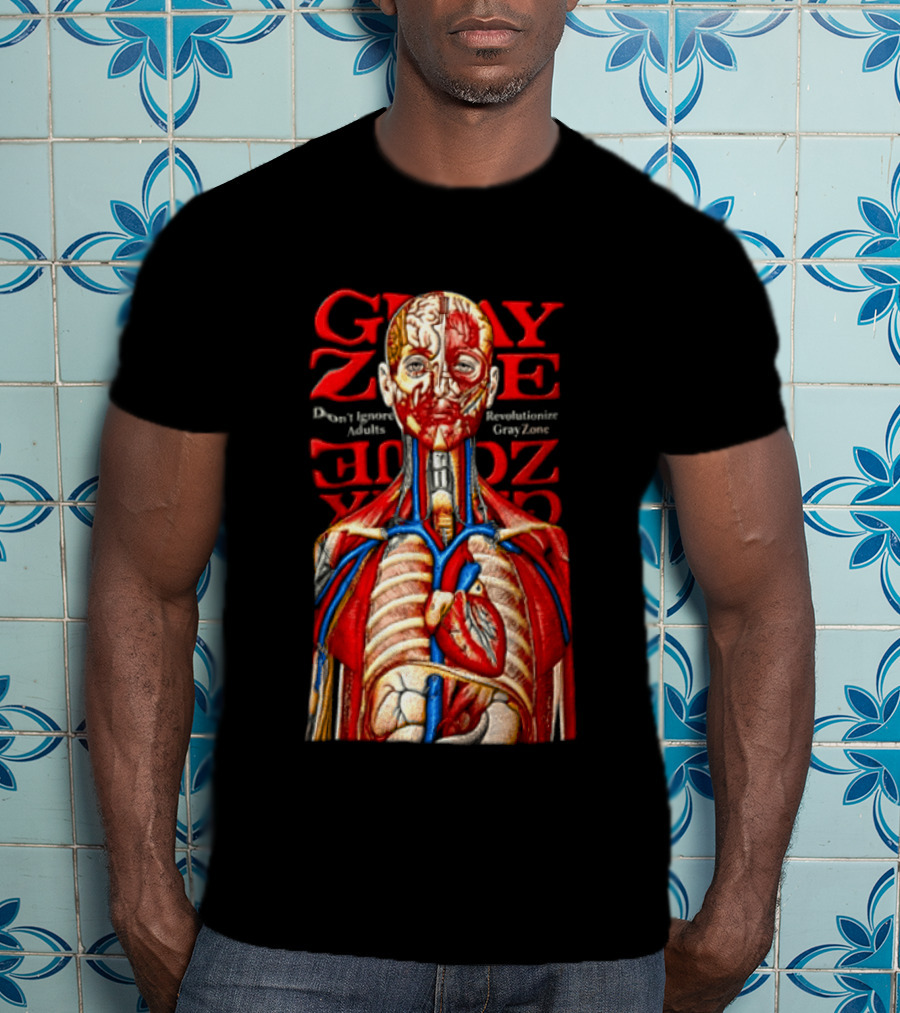 Grayzone Dont Ignore Revolutionize Anatomical Human Body Diagram T-Shirt