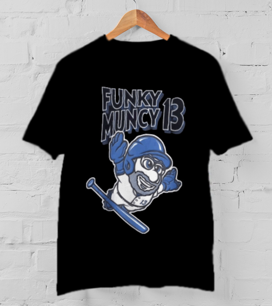 Funky Muncy 13 Baseball Cartoon T-Shirt