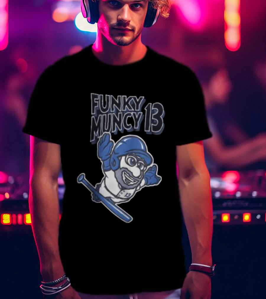 Funky Muncy 13 Baseball Cartoon T-Shirt