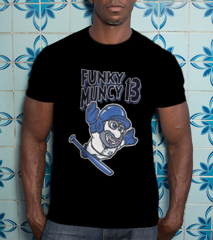 Funky Muncy 13 Baseball Cartoon T-Shirt