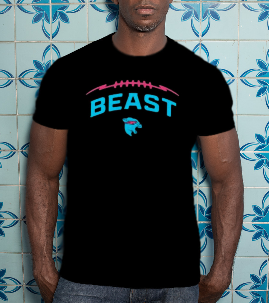 Mrbeast Store Beast Football Panther T-Shirt