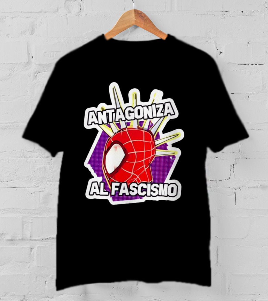 Antagoniza Al Fascismo Spider Man Anti Fascist T-Shirt