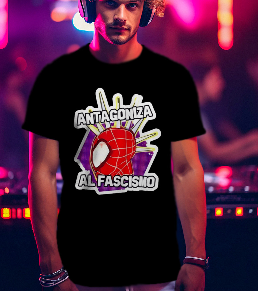 Antagoniza Al Fascismo Spider Man Anti Fascist T-Shirt
