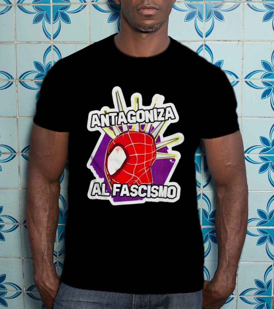 Antagoniza Al Fascismo Spider Man Anti Fascist T-Shirt
