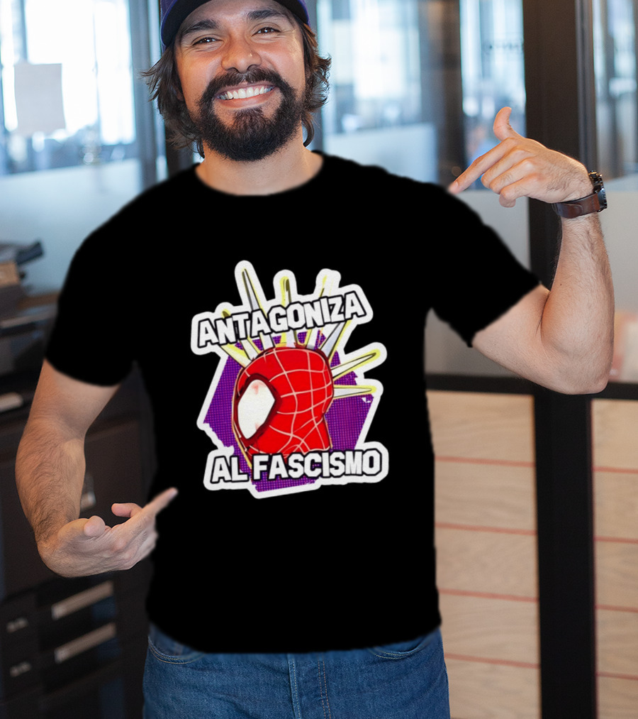 Antagoniza Al Fascismo Spider Man Anti Fascist T-Shirt