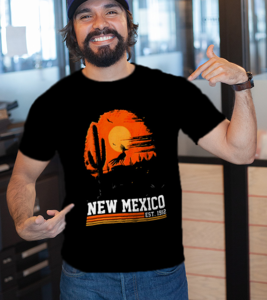 New Mexico Cactus Desert Vibes Est. 1912 Sun T-Shirt