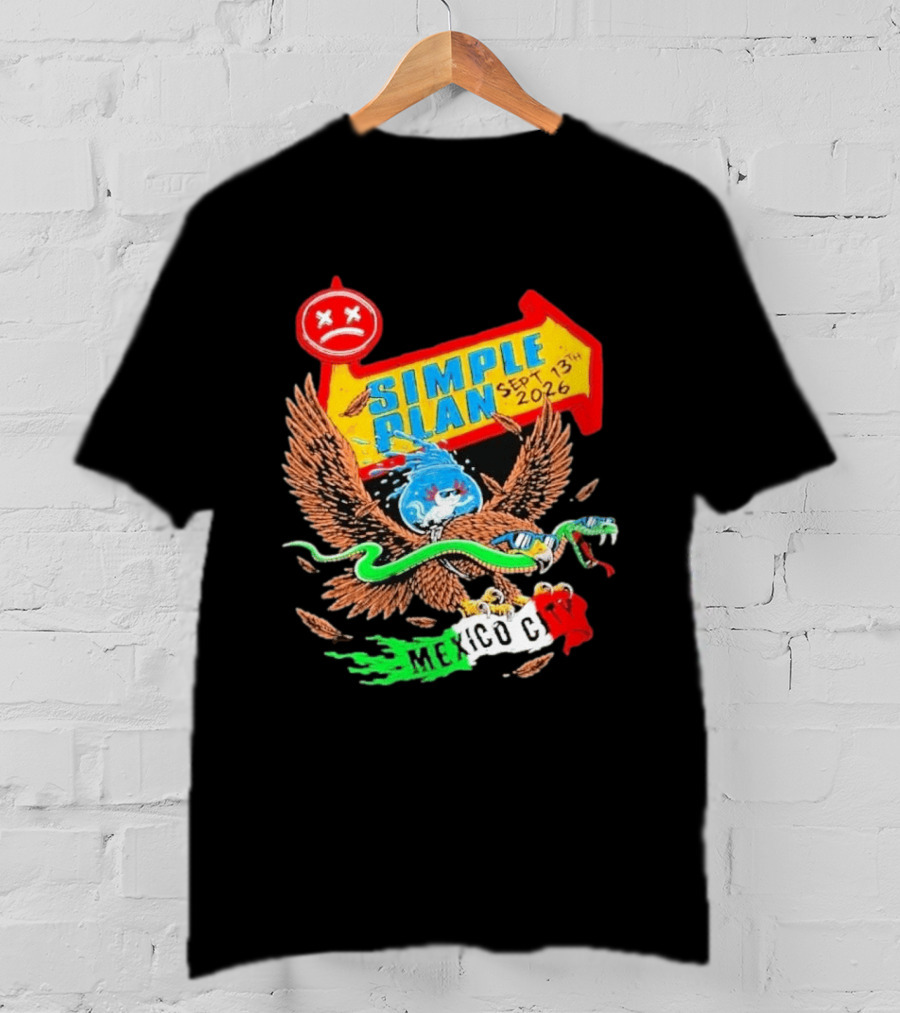 Simple Plan Vans Warped Tour Sep 13 2026 Mexico City Event T-Shirt