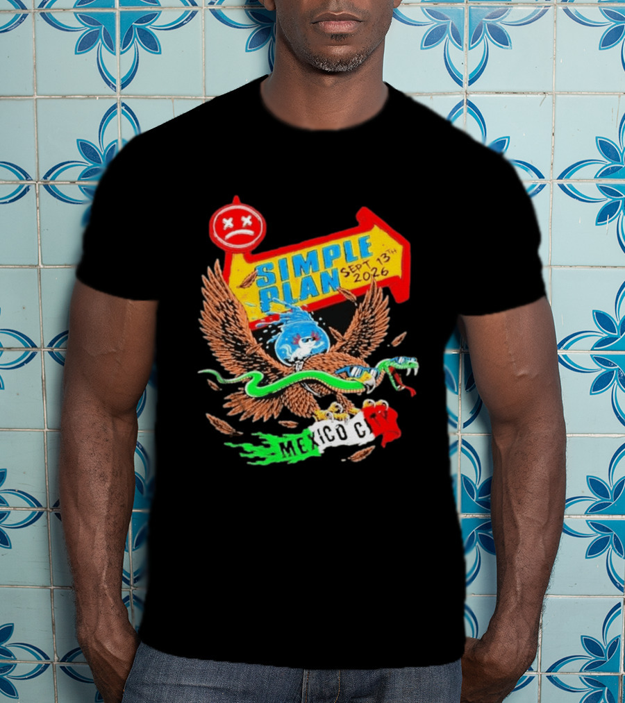 Simple Plan Vans Warped Tour Sep 13 2026 Mexico City Event T-Shirt