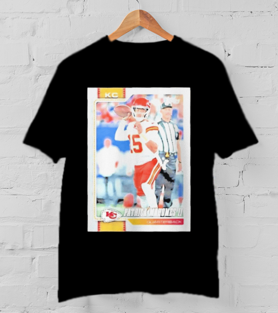 Kansas City Chiefs Patrick Mahomes II 2026 Topps Football Quarterback Trading Card T-Shirt