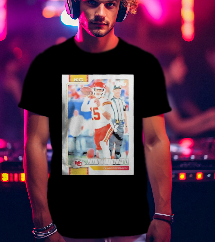 Kansas City Chiefs Patrick Mahomes II 2026 Topps Football Quarterback Trading Card T-Shirt