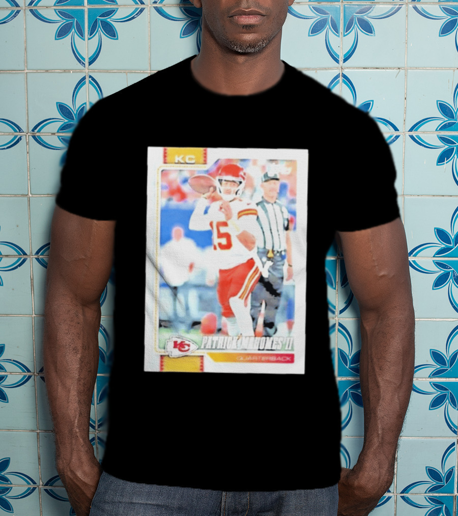 Kansas City Chiefs Patrick Mahomes II 2026 Topps Football Quarterback Trading Card T-Shirt