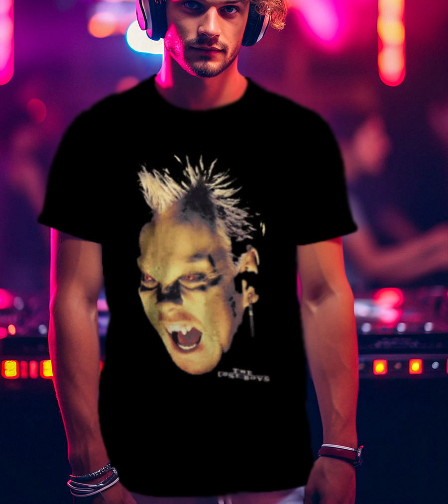 The Lost Boys David Vampire Face Silver Bullet Earring T-Shirt