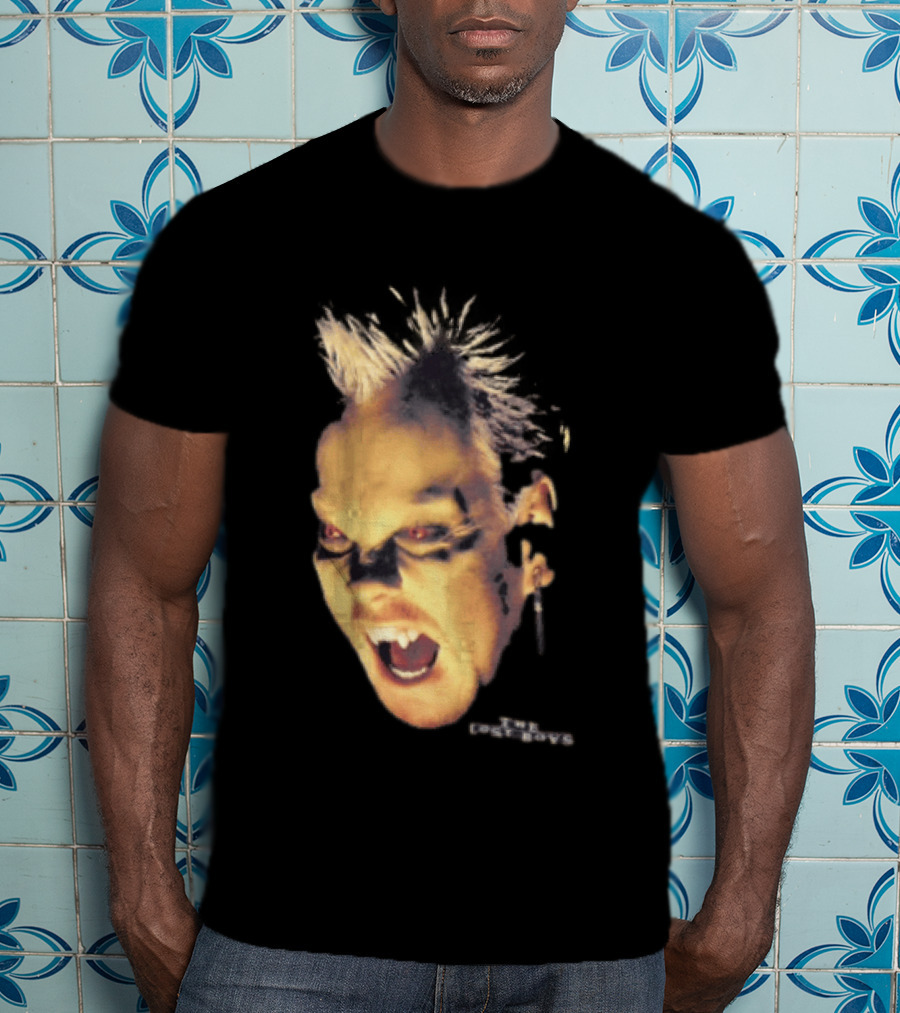 The Lost Boys David Vampire Face Silver Bullet Earring T-Shirt