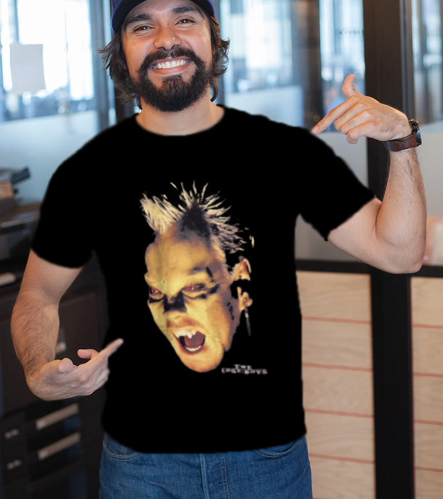 The Lost Boys David Vampire Face Silver Bullet Earring T-Shirt