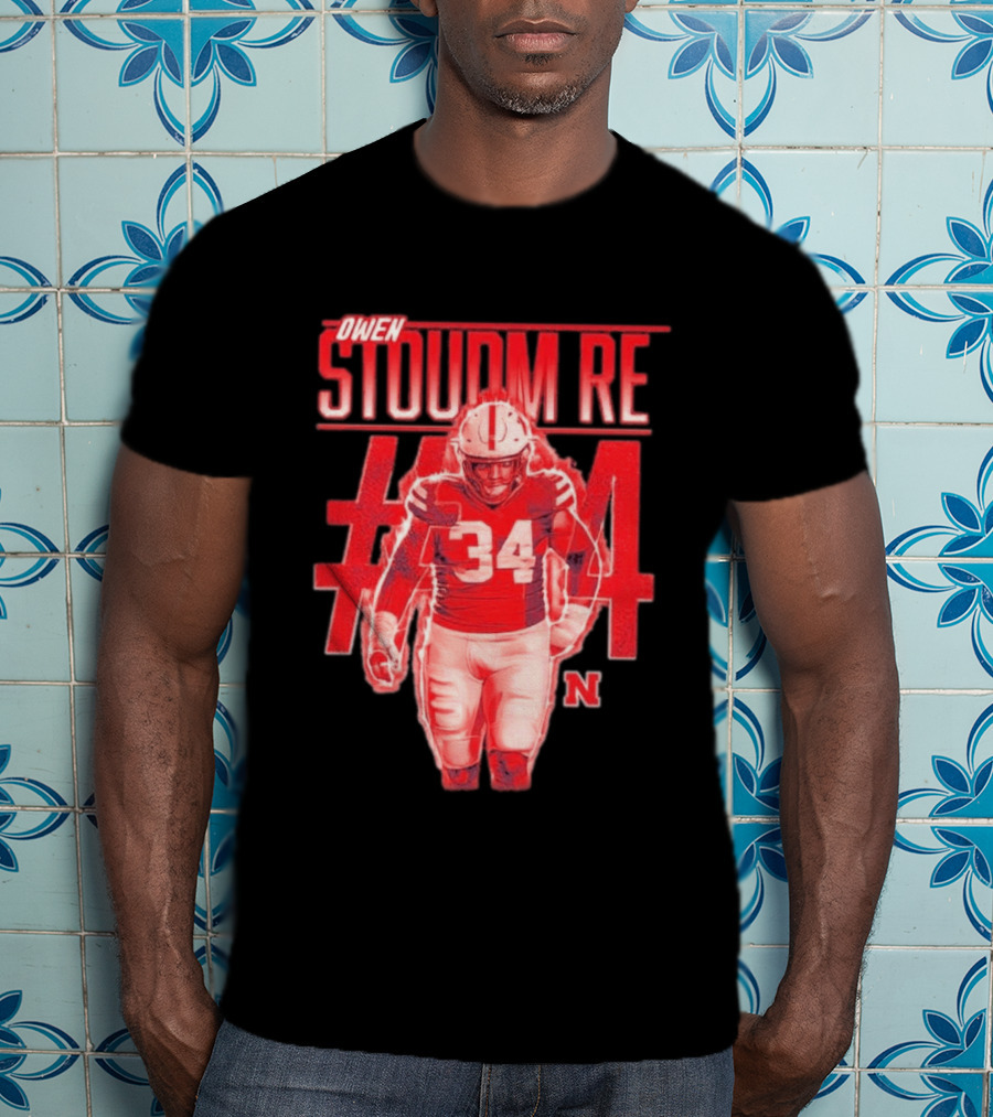 Owen Stoudmire 34 Nebraska Cornhuskers Football Player T-Shirt
