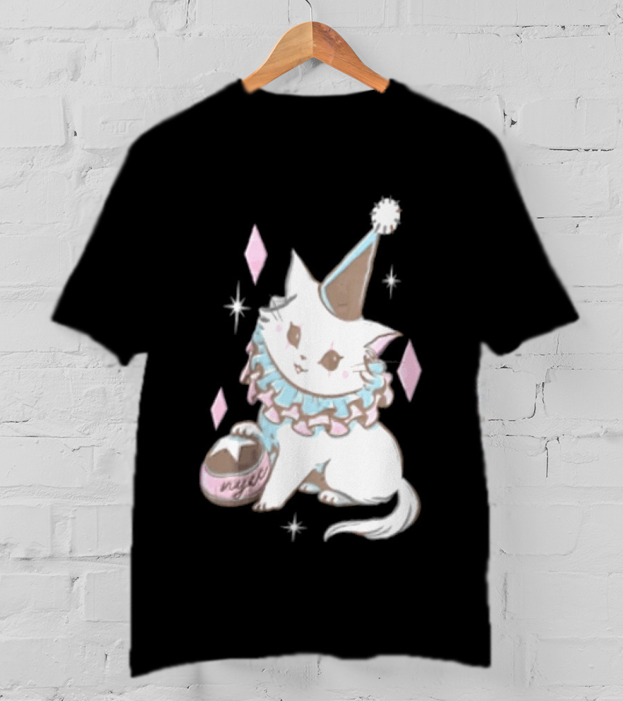 Popverse Superfans NYCC 2026 Mock Neck Cat Clown Nyeee T-Shirt