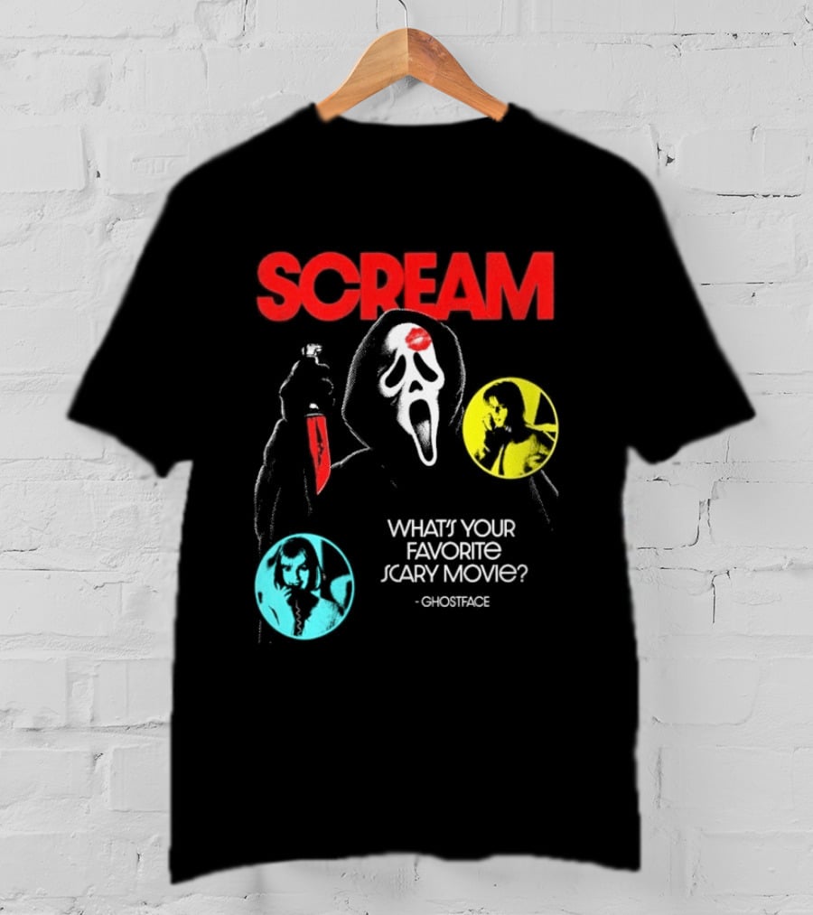 Scream Ghostface What's Your Favorite Scary Movie? T-Shirt