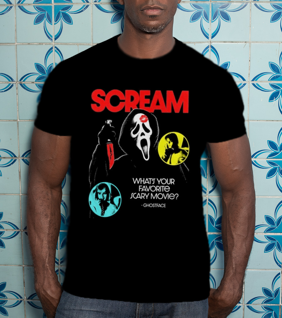 Scream Ghostface What's Your Favorite Scary Movie? T-Shirt