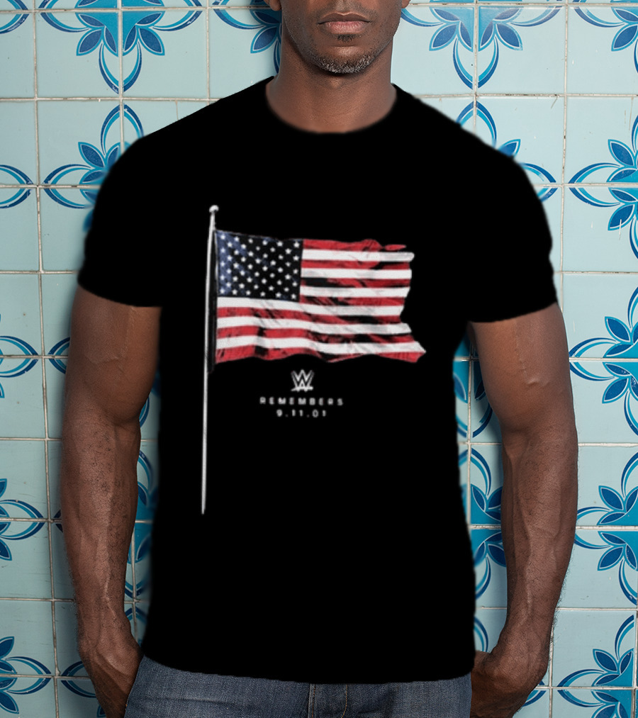 WWE Remembers 9 11 25th Anniversary American Flag 2026 T-Shirt