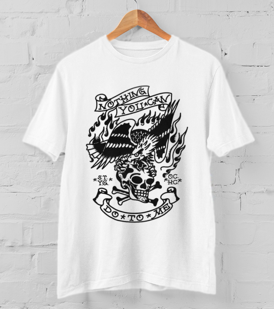 Nothing To Lose Eagle Skull Tattoo Ash Grey T-Shirt
