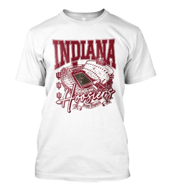 Indiana Hoosiers Never Daunted Memorial Stadium Aerial View Football Field Banner T-Shirt