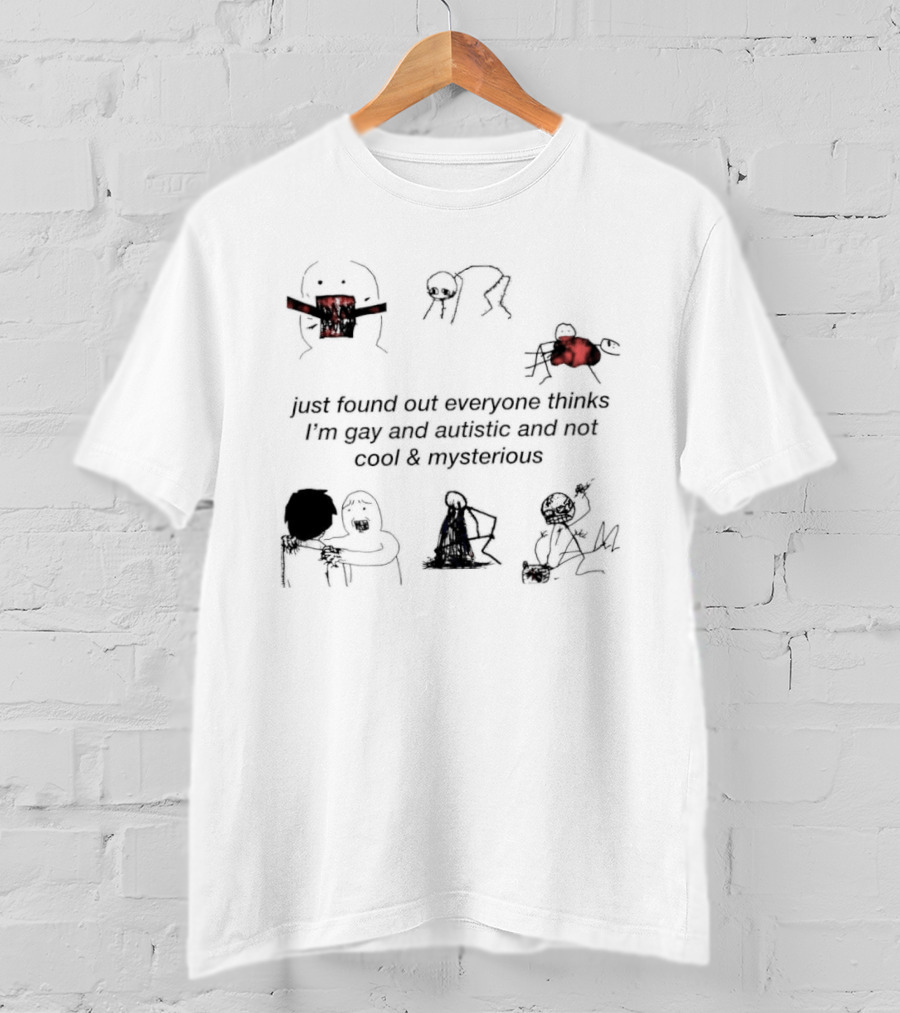 Just Found Out Everyone Thinks I'm Gay And Autistic And Not Cool & Mysterious T-Shirt