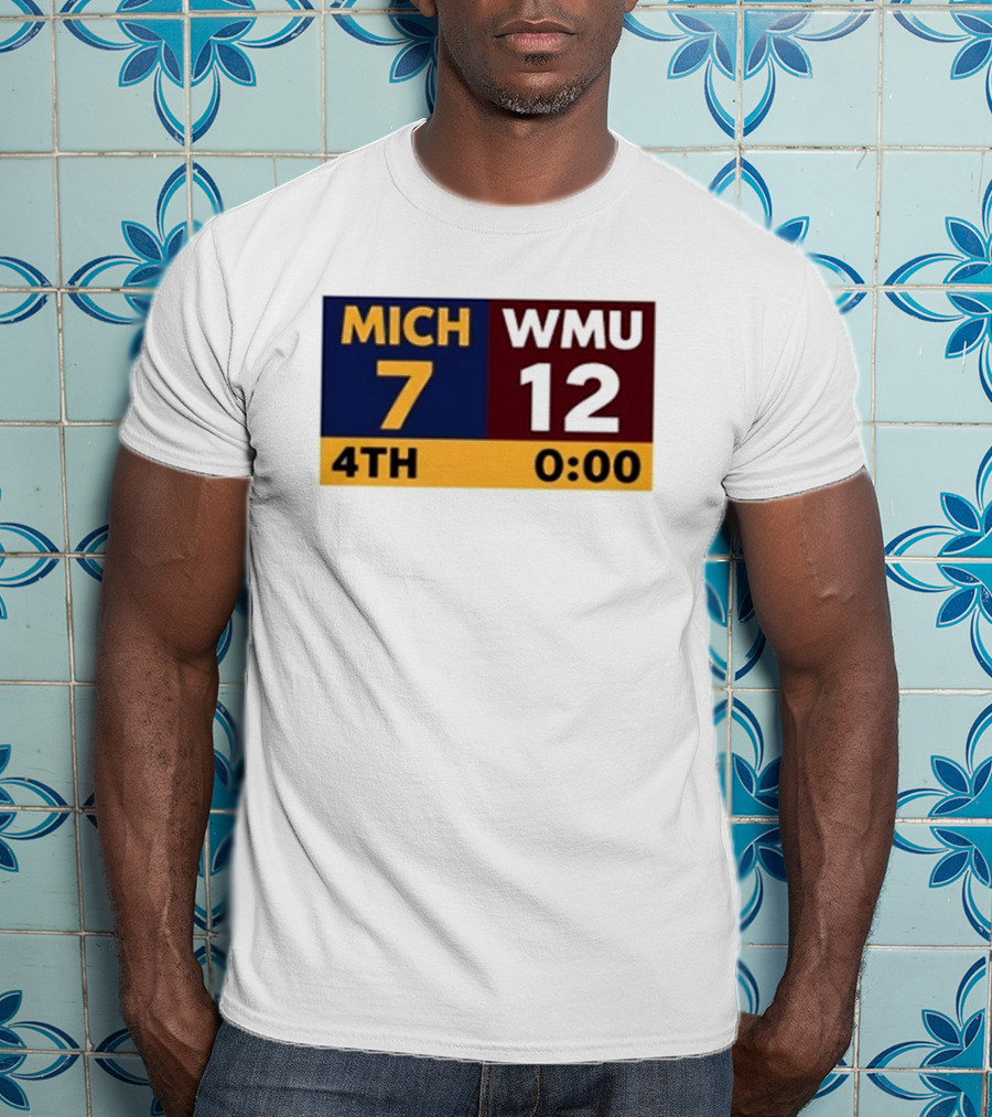 Nice Dave Portnoy Wearing MICH 7 WMU 12 4th 0:00 Michigan Miracle Comeback T-Shirt
