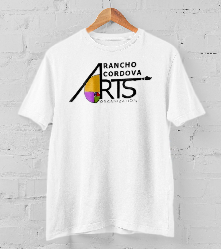 Rancho Cordova Arts Organization Paintbrush Fibonacci Golden Spiral T-Shirt