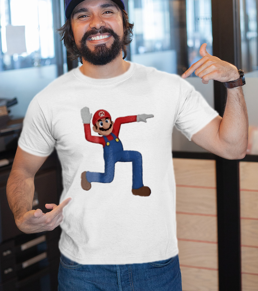 Super Mario Plumber Bent Arms And Legs Pose T-Shirt